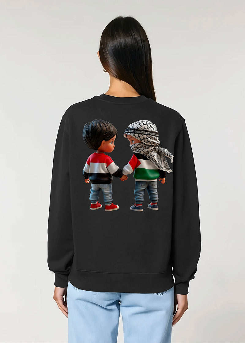CREWNECK KARA PALESTINE KIDS BLACK