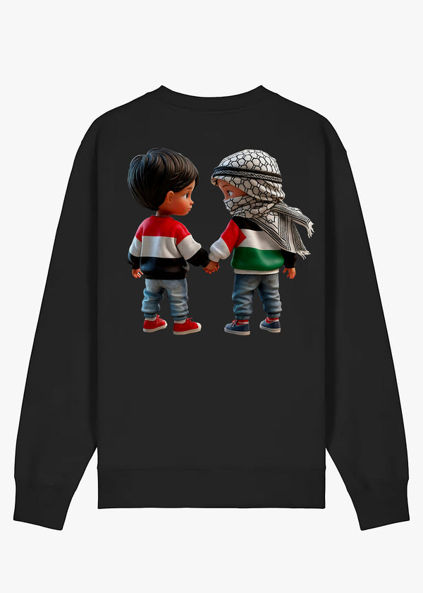 CREWNECK KARA PALESTINE KIDS BLACK