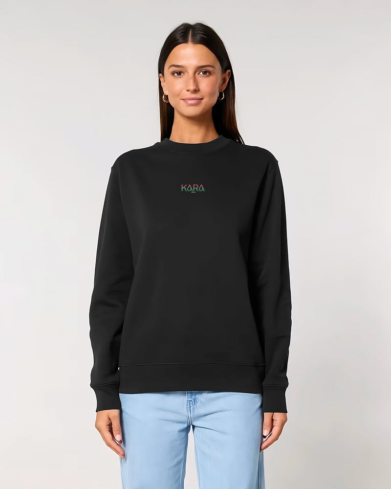 CREWNECK KARA PALESTINE SCRIPT BLACK