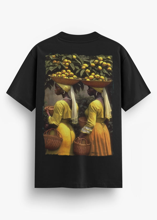 T-SHIRT KARA DUO FEMME CITRON BLACK