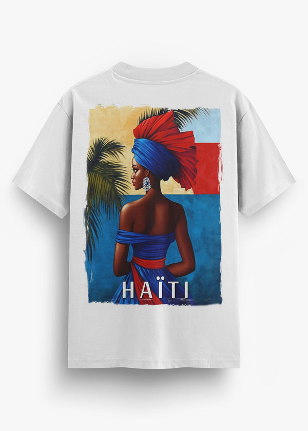 T-SHIRT KARA FEMME HAITI DOS WHITE