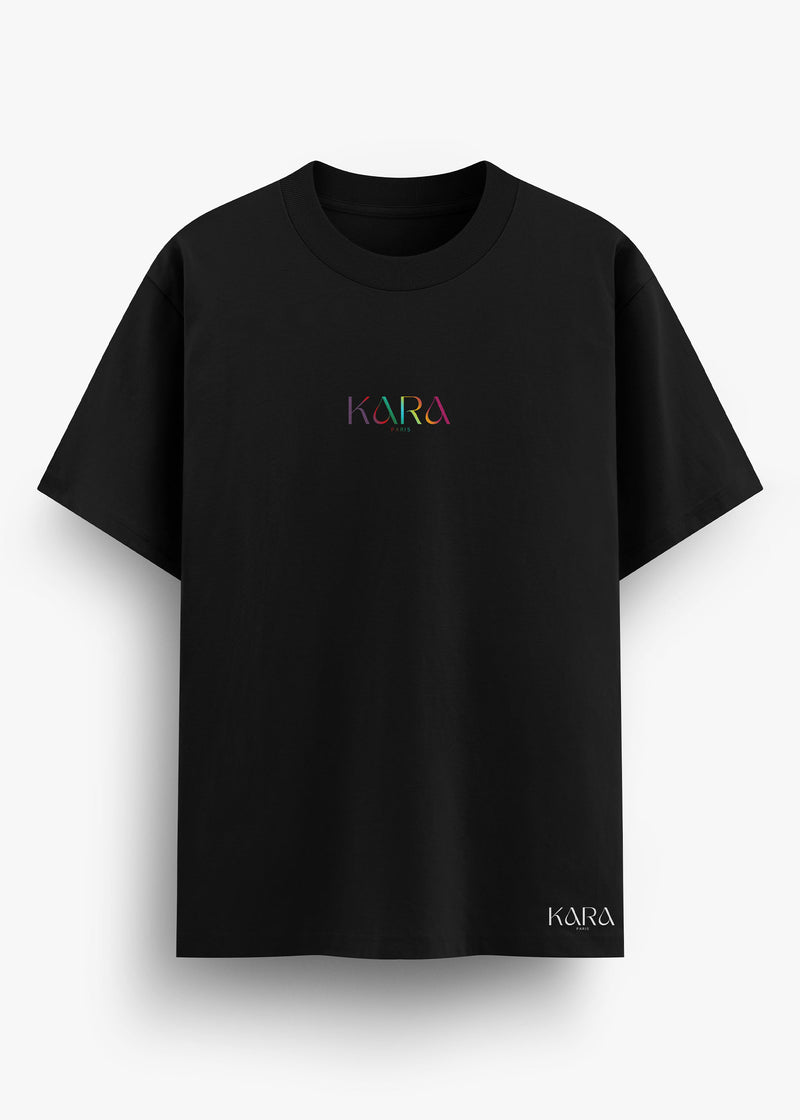 T-SHIRT KARA FEMME HAITI VISAGE BLACK