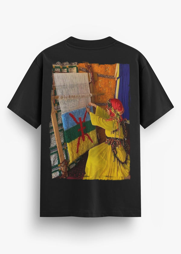 T-SHIRT KARA KABYLE DRAPEAU TISSAGE BLACK