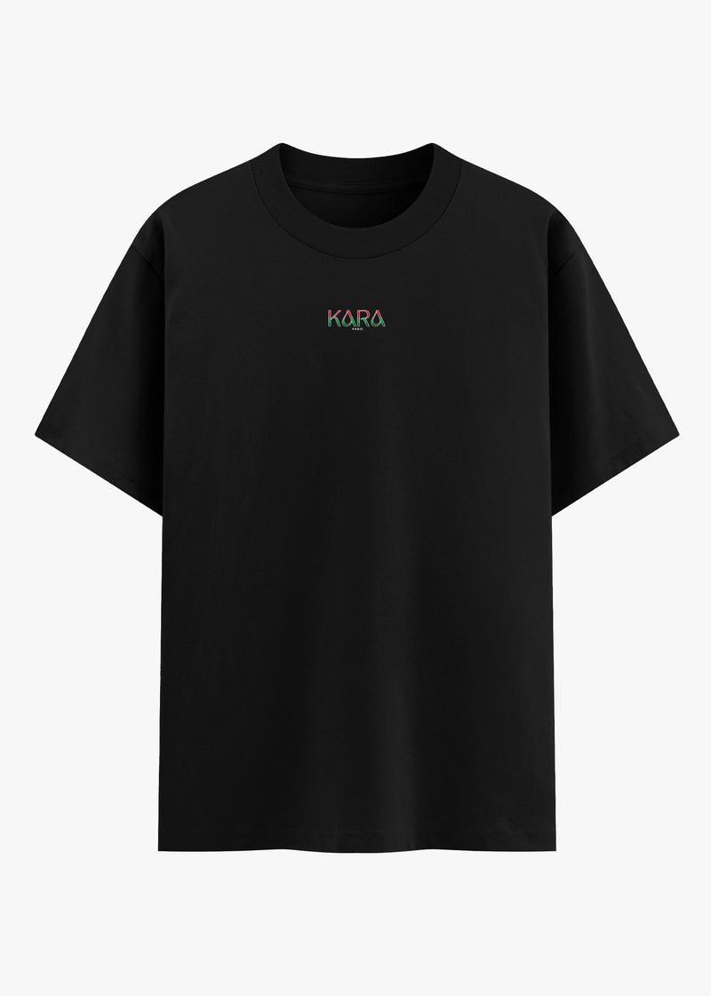 T-SHIRT KARA PALESTINE SCRIPT BLACK