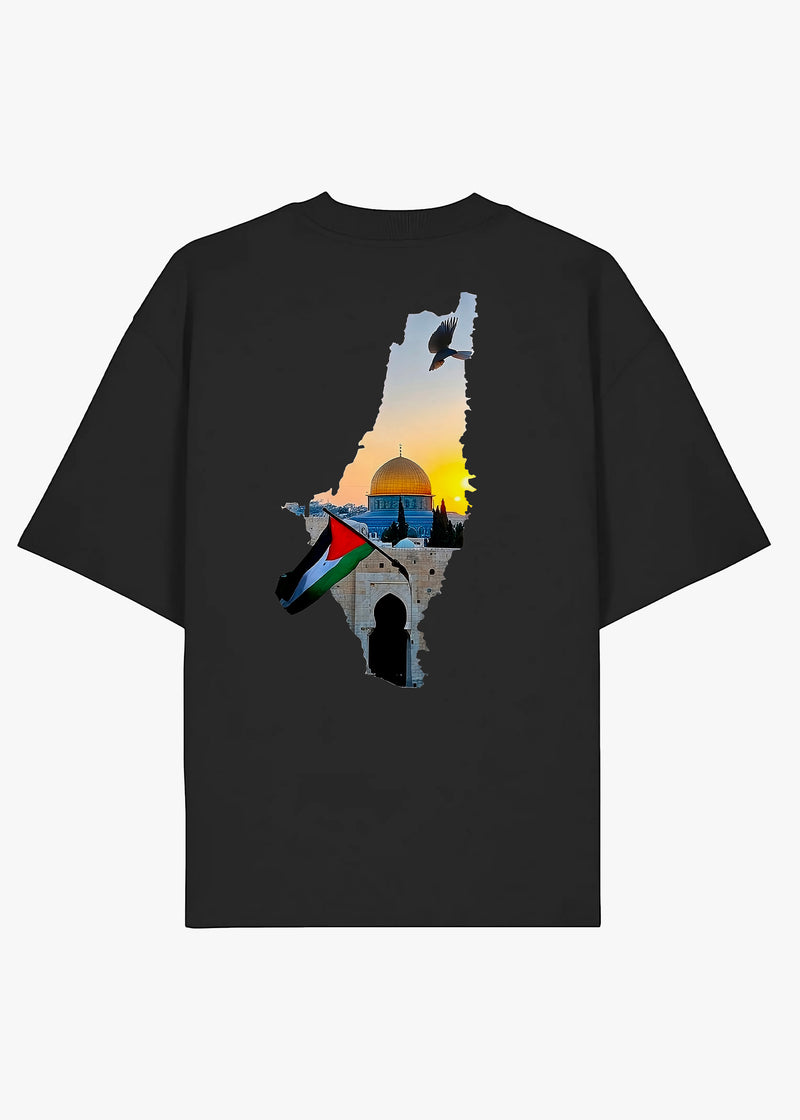 T-SHIRT PALESTINE AL QOTZ BLACK