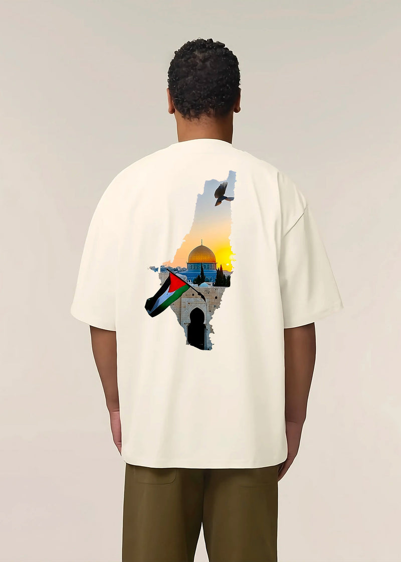 T-SHIRT PALESTINE AL QOTZ WHITE