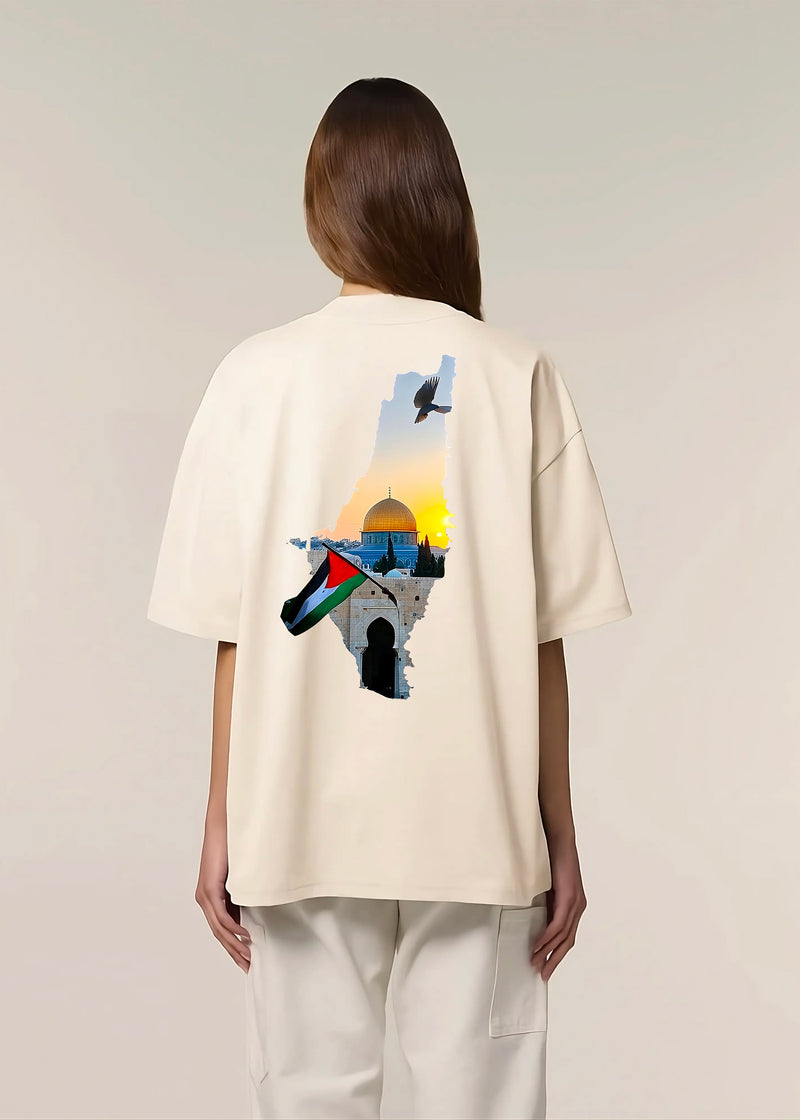 T-SHIRT PALESTINE AL QOTZ WHITE