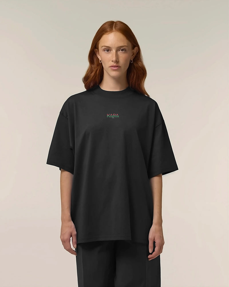 T-SHIRT KARA PALESTINE SCRIPT BLACK