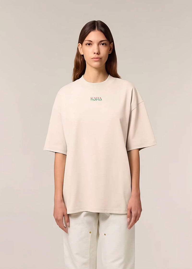 T-SHIRT KARA PALESTINE SCRIPT WHITE